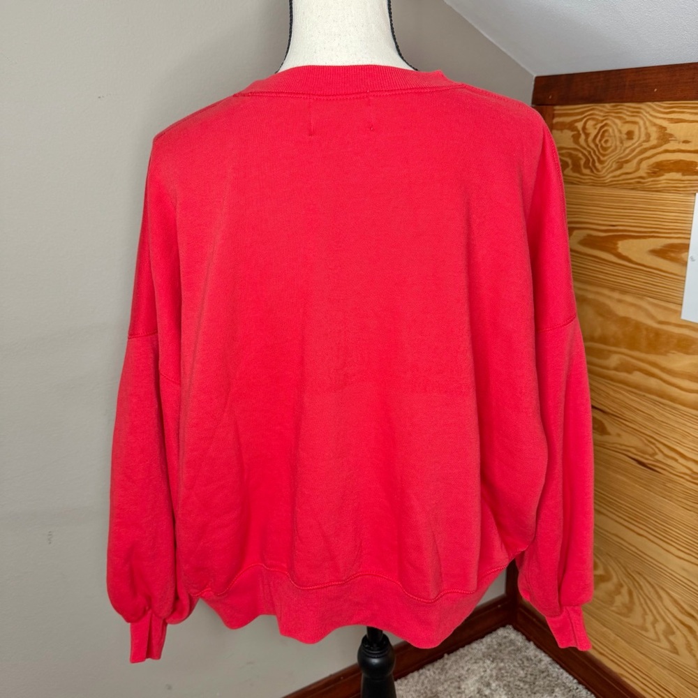 Judith March By The Seaside Pullover Sweatshirt Red Small S Rhinestone Flag - Picture 4 of 10